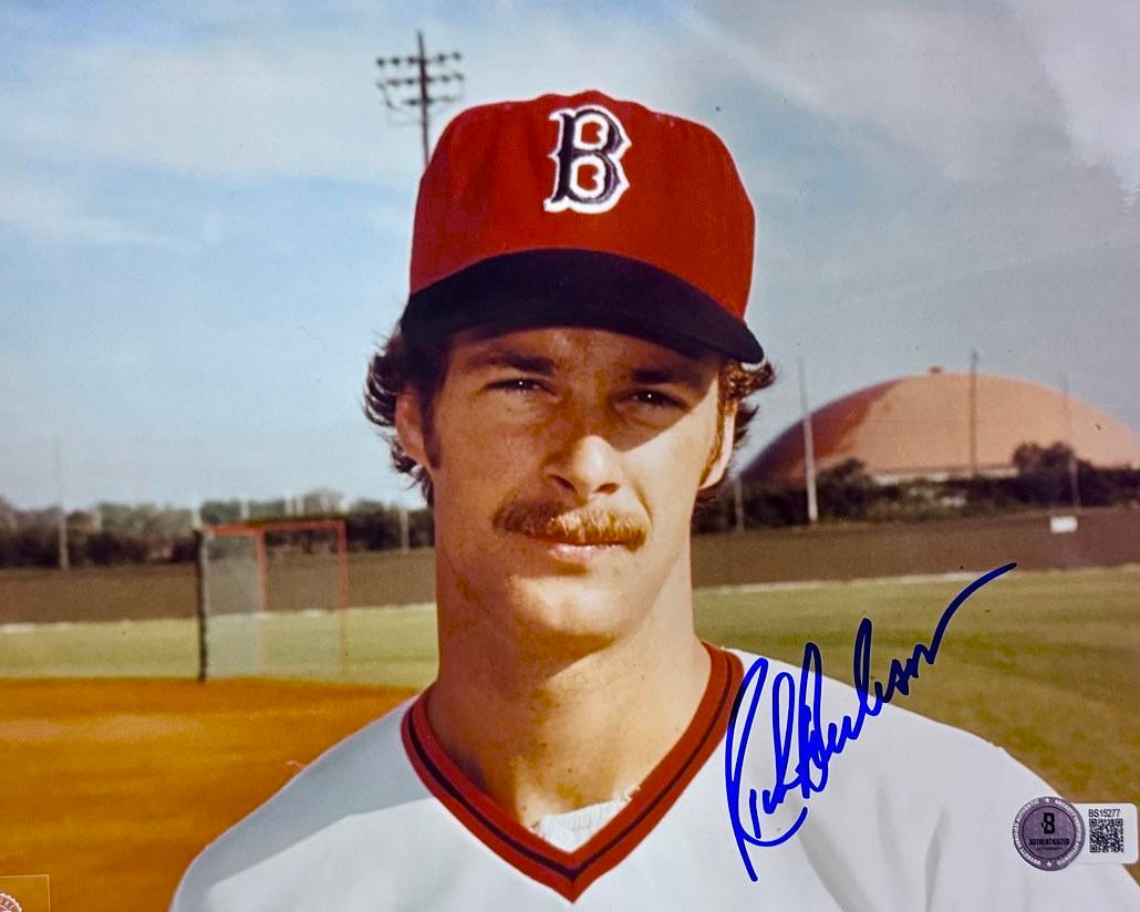 Rick Burleson Signed 8x10 Boston Red Sox Beckett COA #01